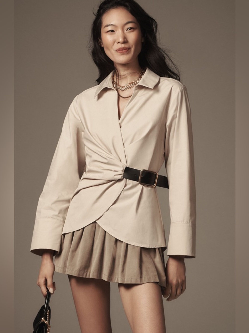 ANTHROPOLOGIE Buckle Blouse